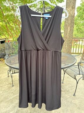 Sleeveless Black Wrap-Front Dress by Simply Vera Vera Wang